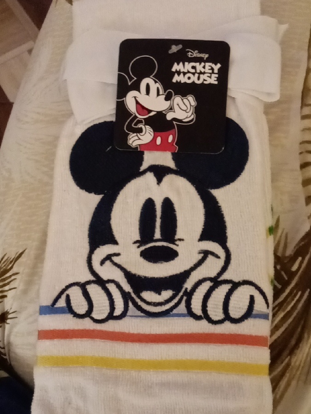 Disney Mickey Mouse White Set Of Two Hand Towels